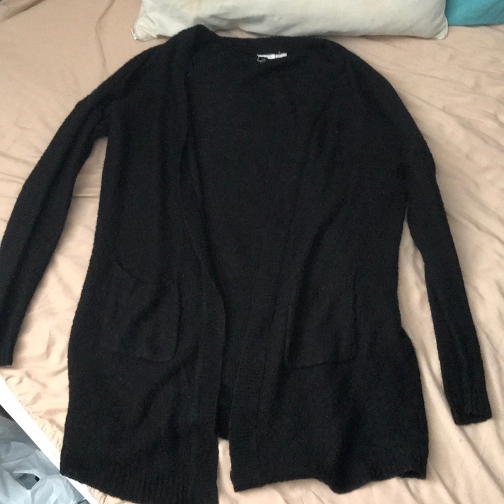 Large black cardigan